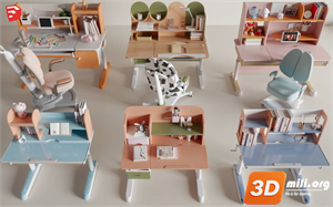 Kid's table and chairs Skp Files 